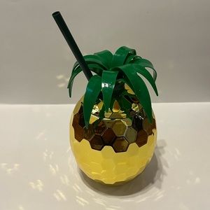 Amscan Pineapple Cup with Straw 28 oz